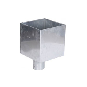 BOITE A EAU CARRE ZINC SORTIE Ø80 200x200mm